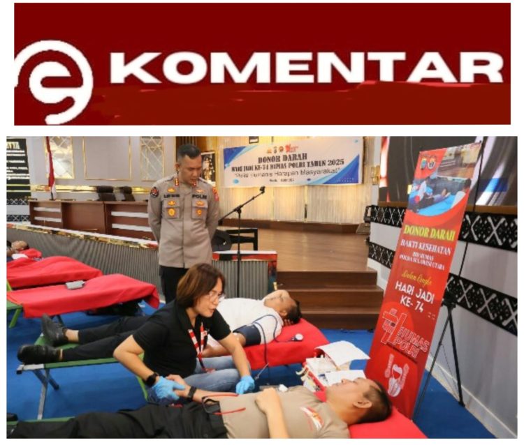 Bakti Kesehatan Donor Darah Hari Jadi ke-74 Humas Polri di Polda Sulut Terkumpul Sebanyak 152 Kantong 