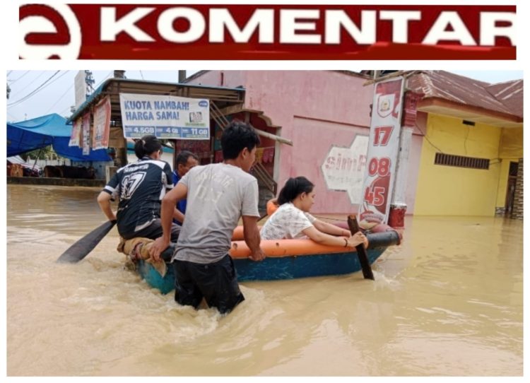 Dampak Banjir, Warga Pematang Tengah Tanjung Pura Lengkap dengan Penderitaan
