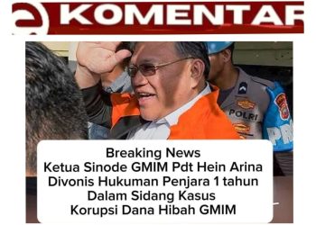 Pdt Hein Arina Divonis 1 Tahun Penjara dalam Kasus Dugaan Korupsi Dana Hibah GMIM di Pengadilan Negeri Manado