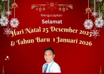 Iklan ucapan selamat natal dan tahun Baru 2026