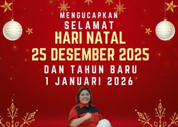 Iklan ucapan selamat natal dan tahun Baru 2026