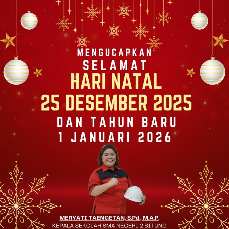Iklan ucapan selamat natal dan tahun Baru 2026