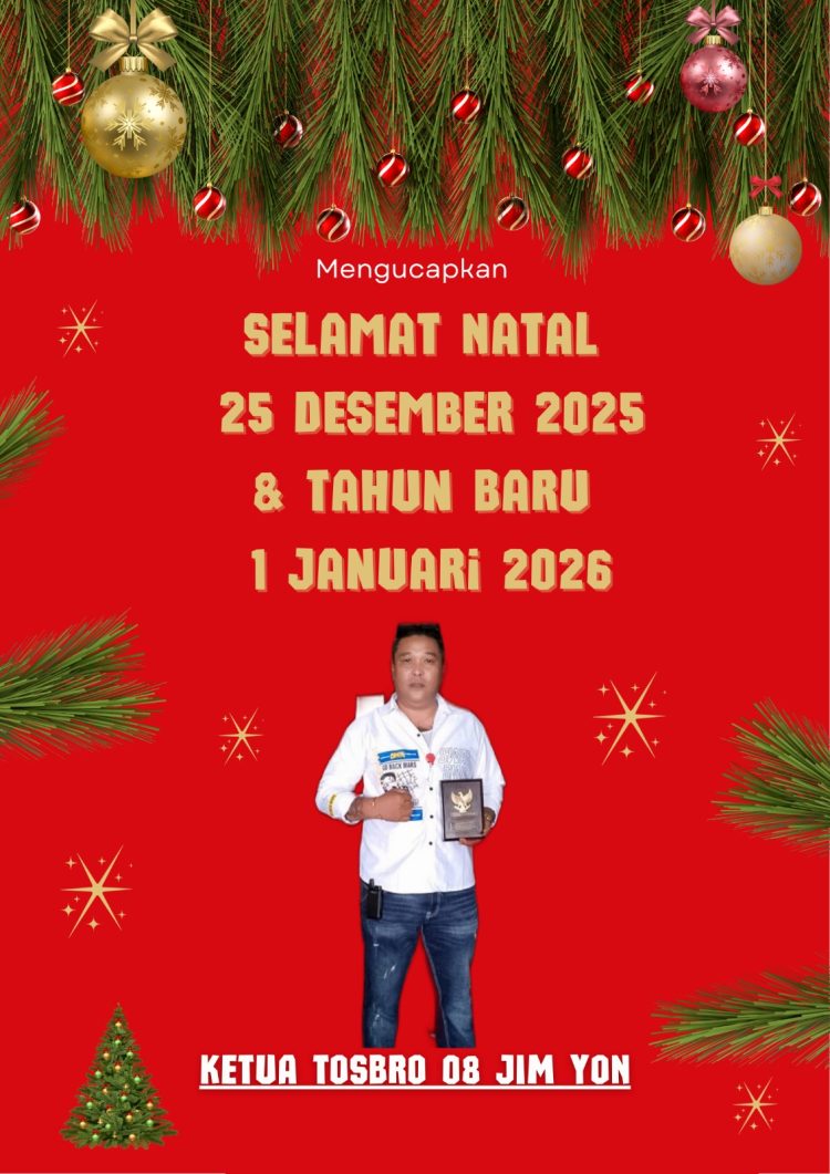 Iklan ucapan selamat natal dan Januari 2026