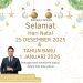 Iklan ucapan selamat natal dan tahun Baru 2026