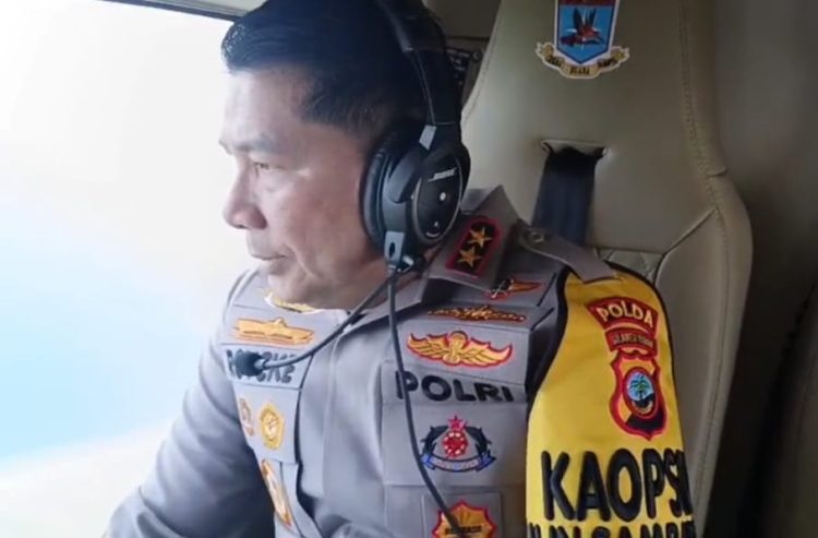 Gunakan Heli Bell 429/P-3202, Kapolda Sulut Lakukan Pantauan Lalin Kota Manado dan Operasi Lilin Samrat di Minsel