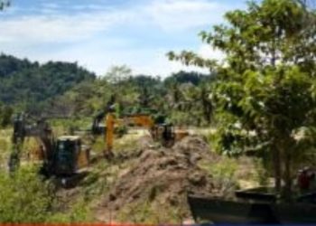 Normalisasi Sungai Dilakukan YR Team di Desa Hulawa Usai Banjir Bandang