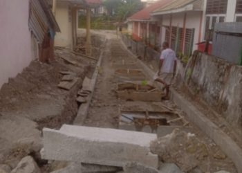 Proyek Drainase dan Paving Block Lekobalo Terlambat, DPC AKPERSI Minta Kepala Balai P3KP Sulut Evaluasi Satker dan PPK