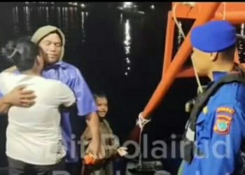 Sempat Hilang Akibat Mesin Rusak, Nelayan Asal Bitung Berhasil Ditemukan Selamat oleh Ditpolairud Polda Sulut