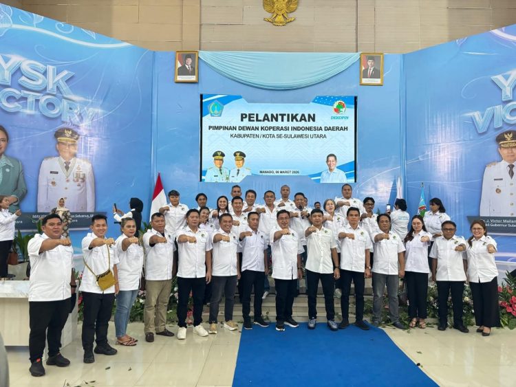 Gagasan Koperasi Kelola Tambang Rakyat Mengemuka di Pelantikan Dekopinda Sulut