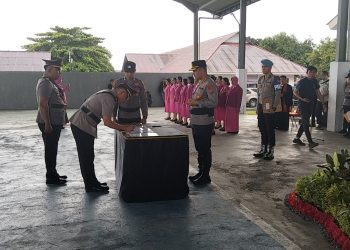 Kapolres Bitung Pimpin Sertijab Pejabat Utama, Tekankan Kesiapan Pengamanan Idul Fitri 1447 Hijriah