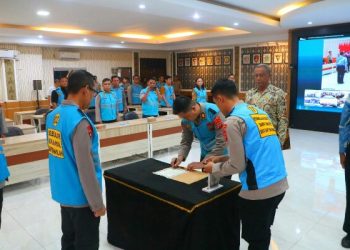 Wakapolda Sulut Pimpin Pengambilan Sumpah dan Penandatanganan Pakta Integritas Penerimaan Polri T.A. 2026